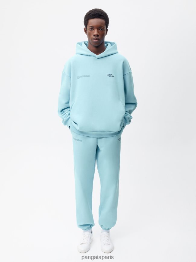 bleu céleste Pangaia vêtements femmes DH84F0365 pantalon de survêtement x victor victor signature
