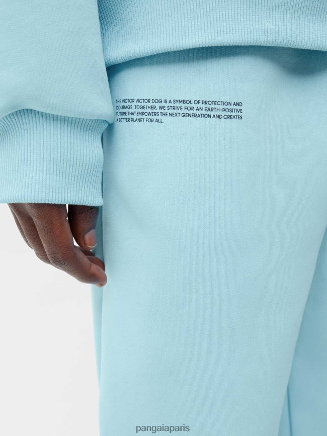 bleu céleste Pangaia vêtements femmes DH84F0365 pantalon de survêtement x victor victor signature