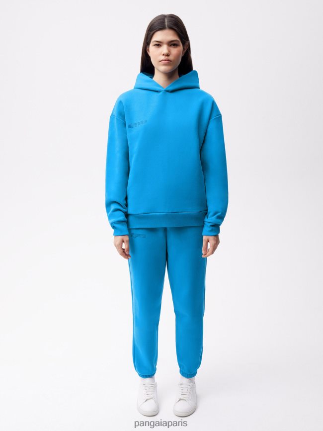 bleu céruléen Pangaia vêtements femmes DH84F0339 pantalon de survêtement signature