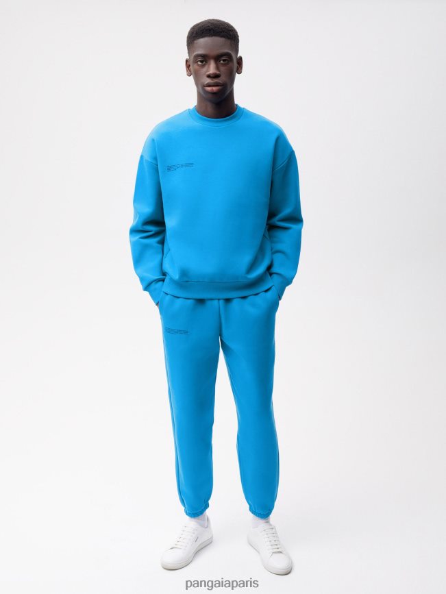 bleu céruléen Pangaia vêtements femmes DH84F0339 pantalon de survêtement signature
