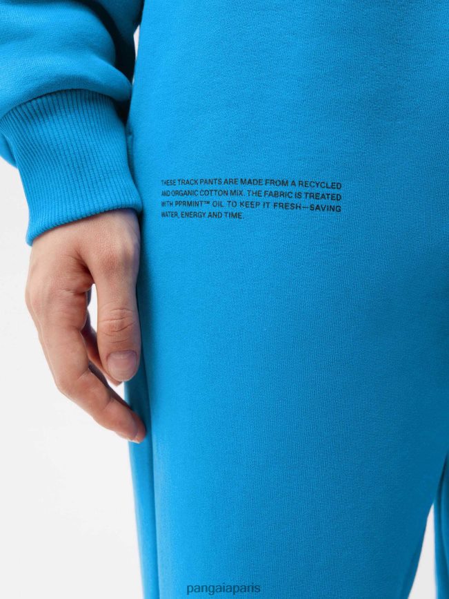 bleu céruléen Pangaia vêtements femmes DH84F0339 pantalon de survêtement signature