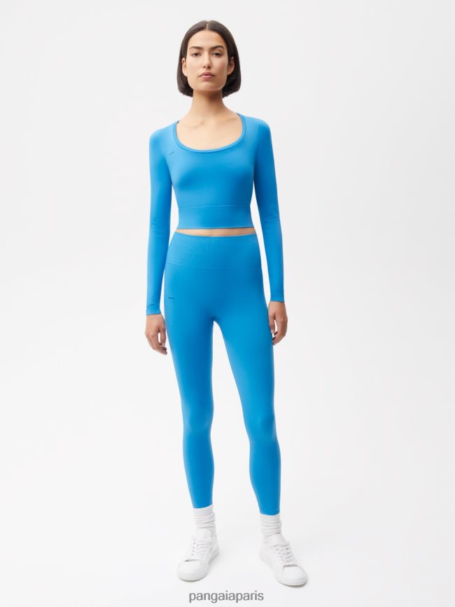 bleu céruléen Pangaia vêtements femmes DH84F0391 mouvement leggings
