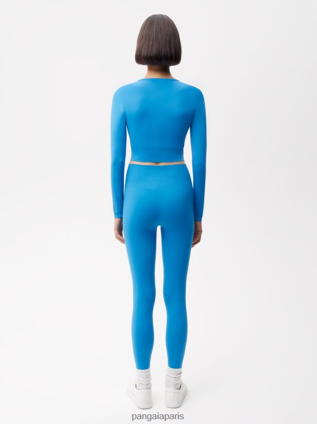 bleu céruléen Pangaia vêtements femmes DH84F0391 mouvement leggings
