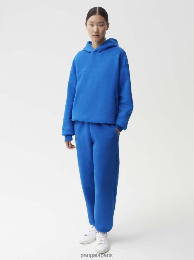 bleu cobalt Pangaia vêtements femmes DH84F0334 pantalon de survêtement signature