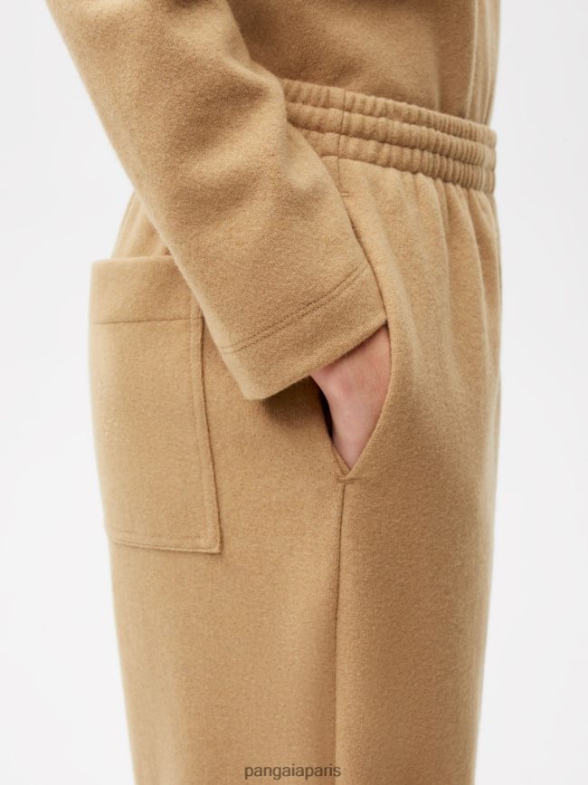 chameau Pangaia vêtements femmes DH84F0362 pantalon de jogging ample en jersey de laine recyclée