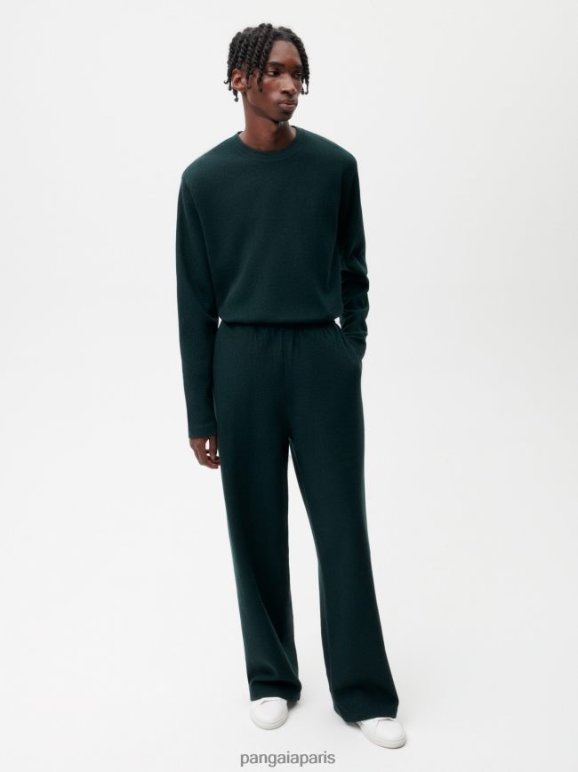 feuillage vert Pangaia vêtements femmes DH84F0355 pantalon de jogging ample en jersey de laine recyclée
