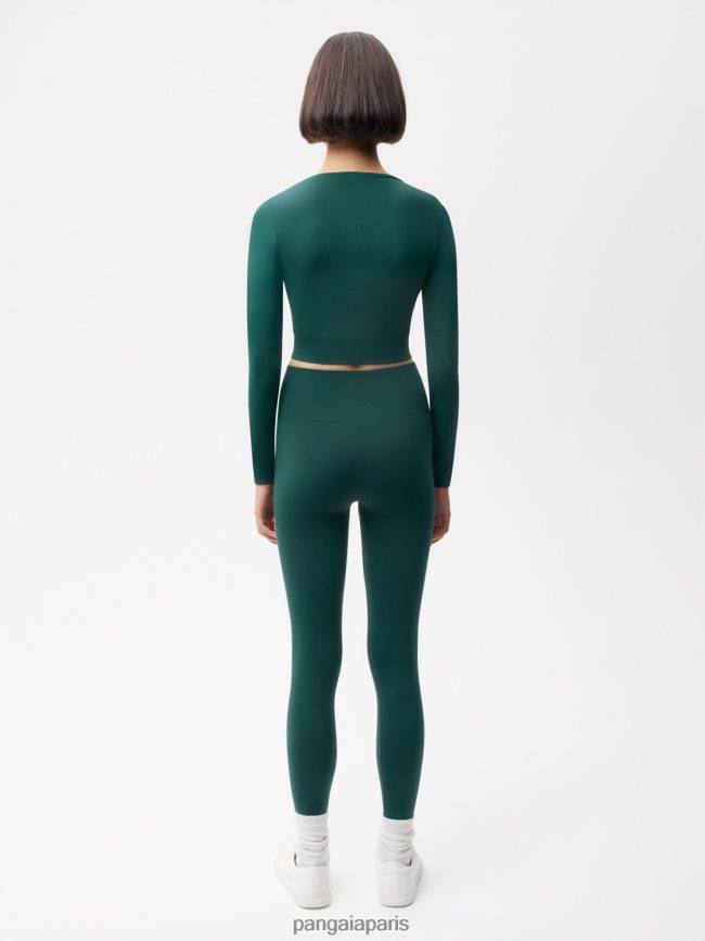 feuillage vert Pangaia vêtements femmes DH84F0386 mouvement leggings
