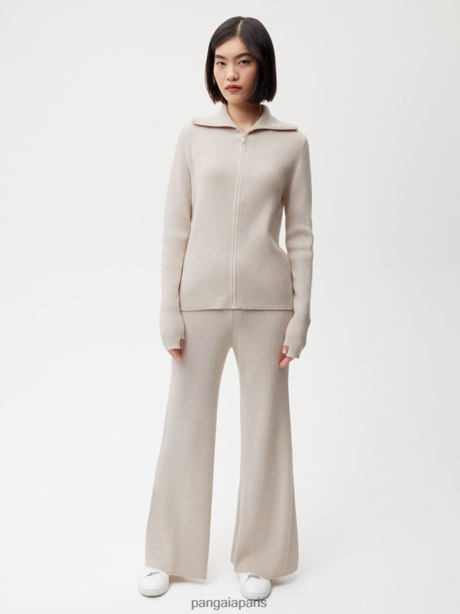 gruau Pangaia vêtements femmes DH84F0329 pantalon de jogging côtelé en cachemire recyclé