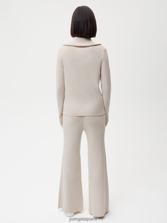 gruau Pangaia vêtements femmes DH84F0329 pantalon de jogging côtelé en cachemire recyclé