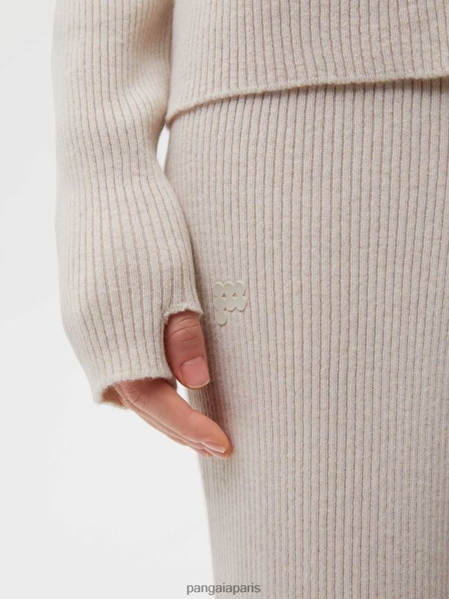 gruau Pangaia vêtements femmes DH84F0329 pantalon de jogging côtelé en cachemire recyclé