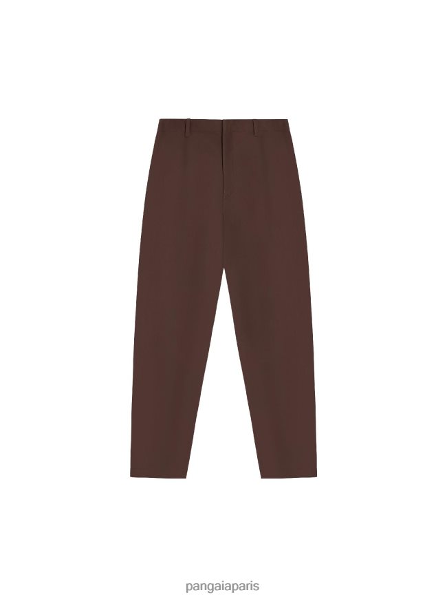marron Pangaia vêtements femmes DH84F0375 pantalon regular fit en coton bio