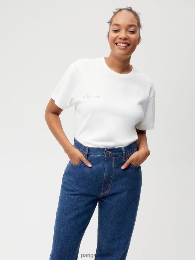 mi-lavage Pangaia vêtements femmes DH84F0373 jean taille haute en denim ortie