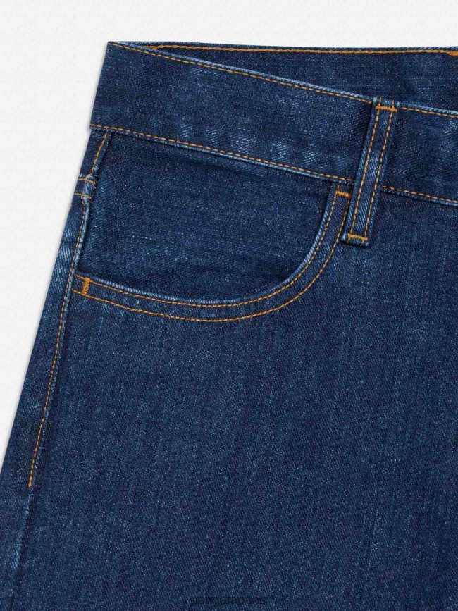 mi-lavage Pangaia vêtements femmes DH84F0381 jean droit en denim ortie