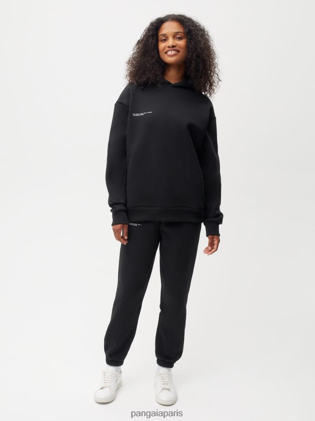 noir Pangaia vêtements femmes DH84F0304 pantalon de survêtement signature