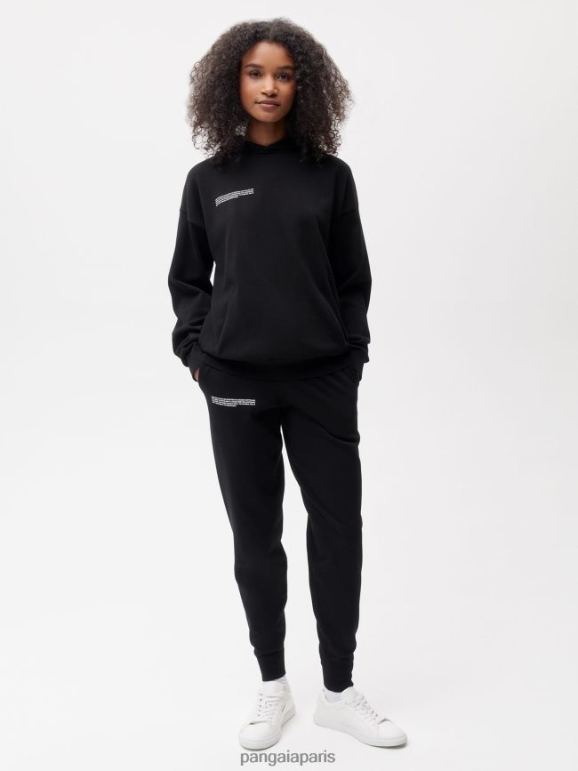 noir Pangaia vêtements femmes DH84F0336 pantalon de survêtement en coton bio