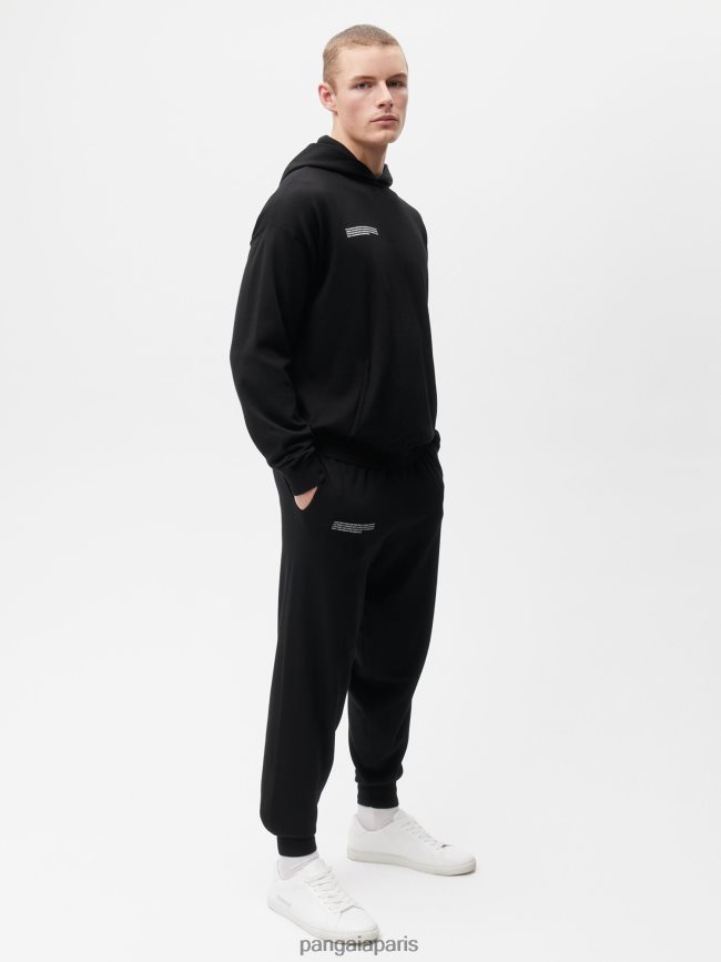 noir Pangaia vêtements femmes DH84F0336 pantalon de survêtement en coton bio