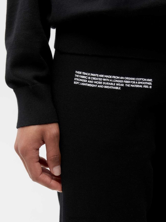 noir Pangaia vêtements femmes DH84F0336 pantalon de survêtement en coton bio