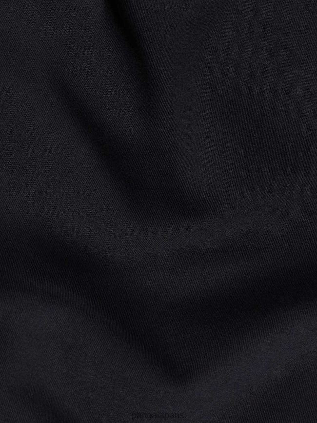 noir Pangaia vêtements femmes DH84F0337 pantalon cargo en jersey de coton recyclé