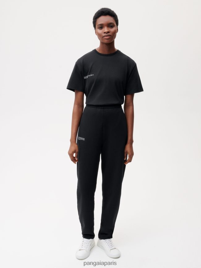 noir Pangaia vêtements femmes DH84F0345 pantalon de jogging fuselé en coton recyclé