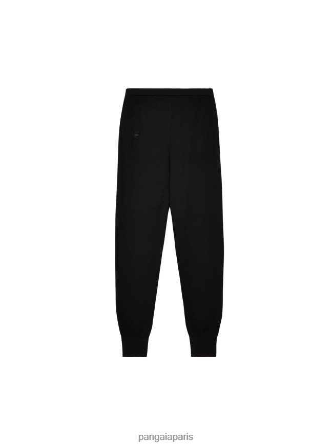 noir Pangaia vêtements femmes DH84F0360 pantalon de survêtement en laine mérinos