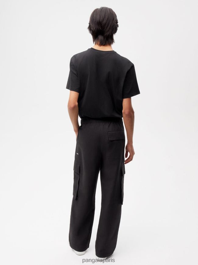 noir Pangaia vêtements femmes DH84F0374 pantalon cargo en coton bio mélangé
