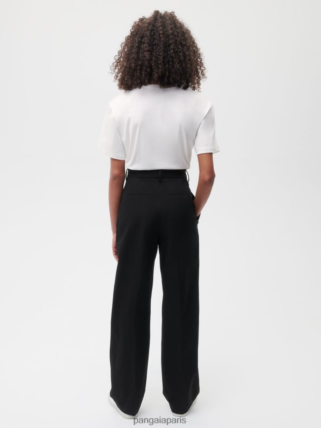 noir Pangaia vêtements femmes DH84F0376 pantalon tailleur coton bio