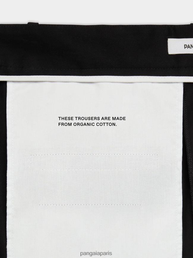 noir Pangaia vêtements femmes DH84F0376 pantalon tailleur coton bio