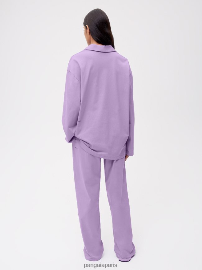 orchidée violette Pangaia vêtements femmes DH84F0440 pantalon de survêtement d'intérieur en coton bio