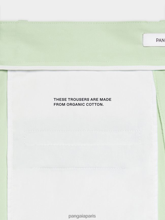 pistache Pangaia vêtements femmes DH84F0380 pantalon tailleur coton bio