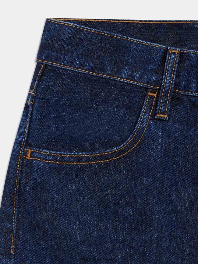 rincer laver Pangaia vêtements femmes DH84F0382 jean droit en denim ortie