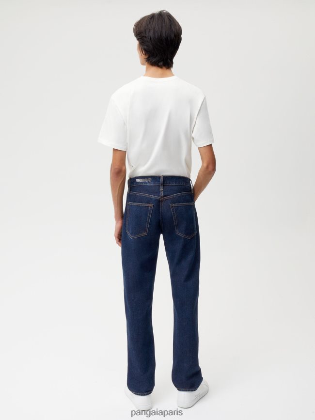 rincer laver Pangaia vêtements femmes DH84F0382 jean droit en denim ortie