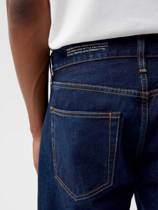 rincer laver Pangaia vêtements femmes DH84F0382 jean droit en denim ortie