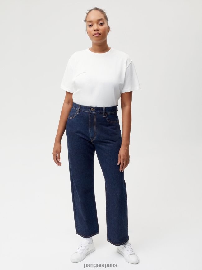 rincer laver Pangaia vêtements femmes DH84F0383 jean taille haute en denim ortie