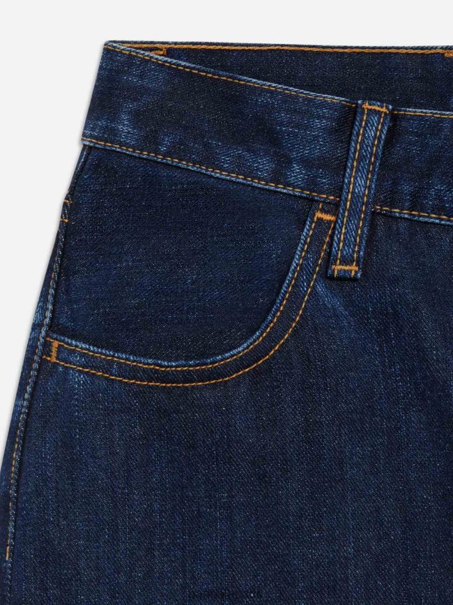 rincer laver Pangaia vêtements femmes DH84F0383 jean taille haute en denim ortie