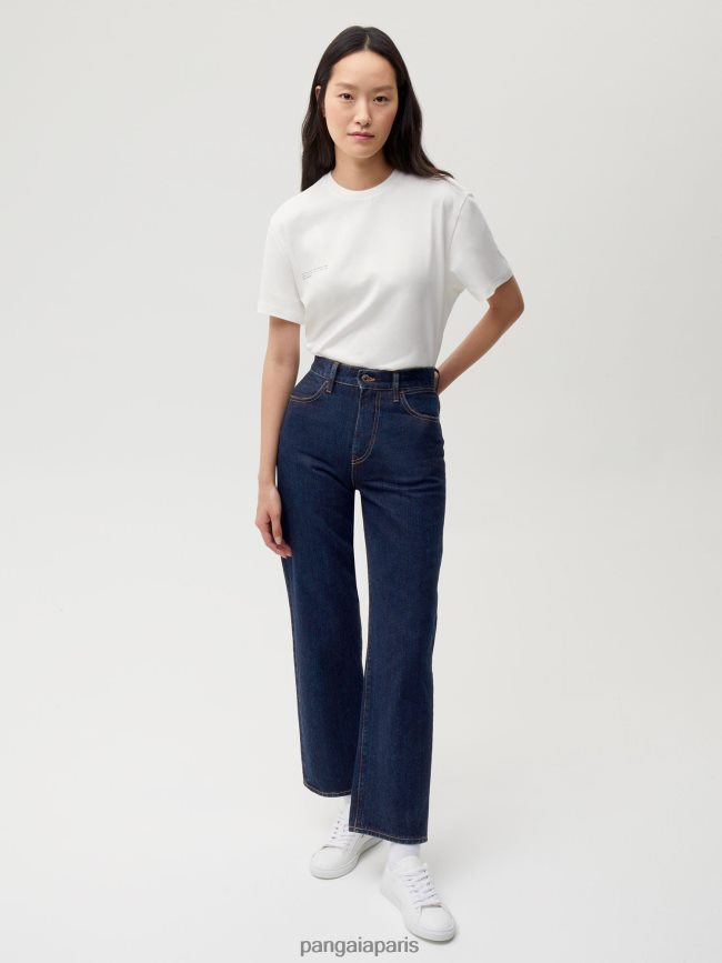 rincer laver Pangaia vêtements femmes DH84F0383 jean taille haute en denim ortie