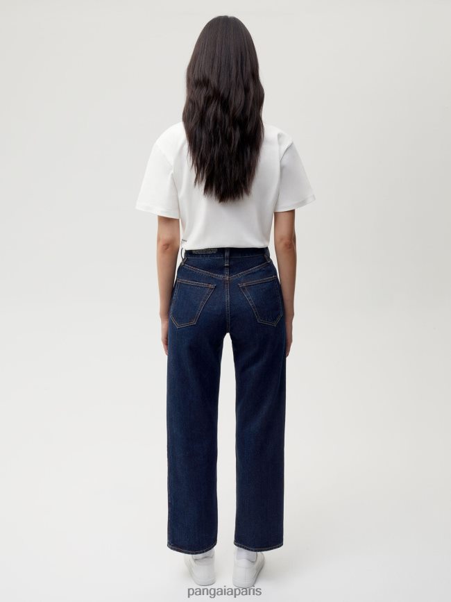 rincer laver Pangaia vêtements femmes DH84F0383 jean taille haute en denim ortie