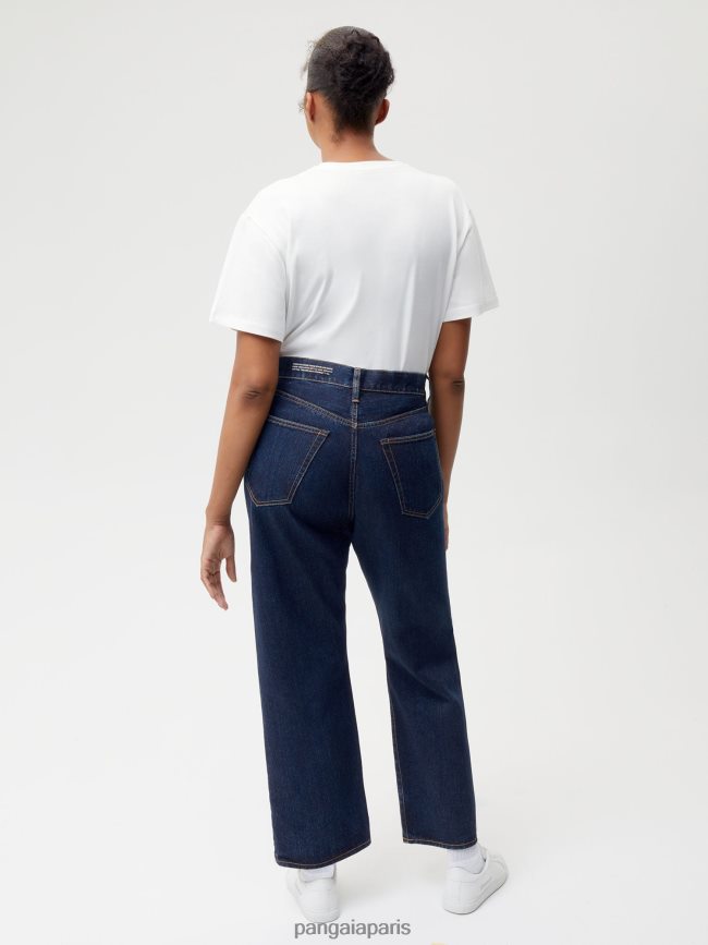 rincer laver Pangaia vêtements femmes DH84F0383 jean taille haute en denim ortie