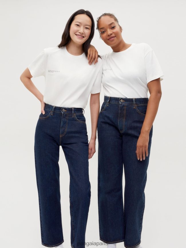 rincer laver Pangaia vêtements femmes DH84F0383 jean taille haute en denim ortie