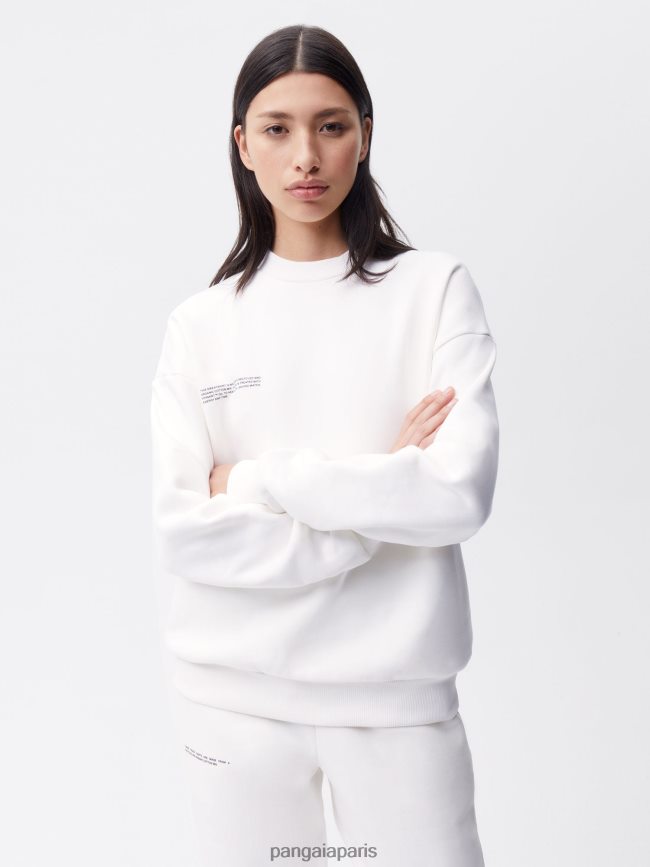 blanc cassé Pangaia vêtements femmes DH84F0110 sweat-shirt signature
