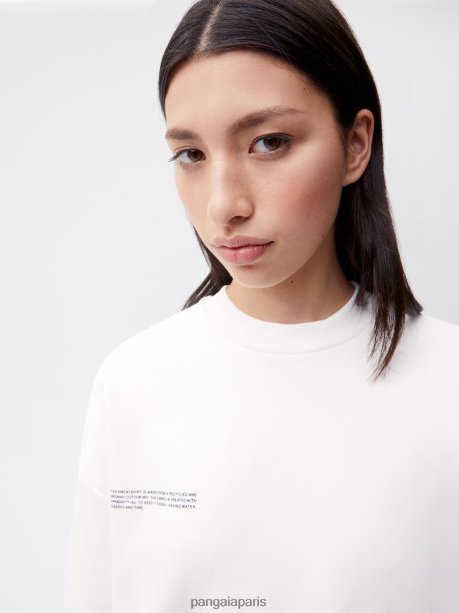blanc cassé Pangaia vêtements femmes DH84F0110 sweat-shirt signature
