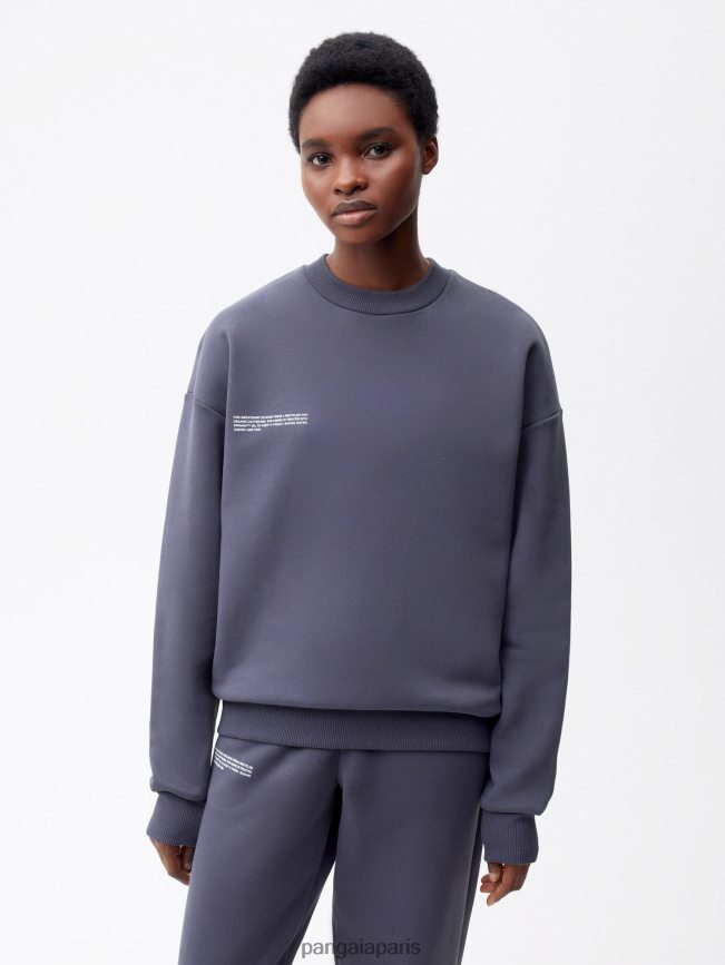 bleu ardoise Pangaia vêtements femmes DH84F0105 sweat-shirt signature