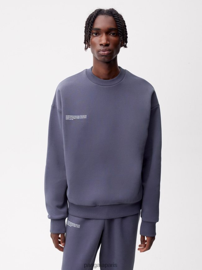 bleu ardoise Pangaia vêtements femmes DH84F0105 sweat-shirt signature