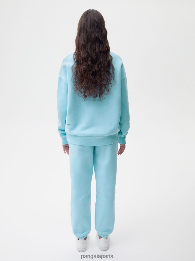 bleu céleste Pangaia vêtements femmes DH84F095 sweat-shirt signature