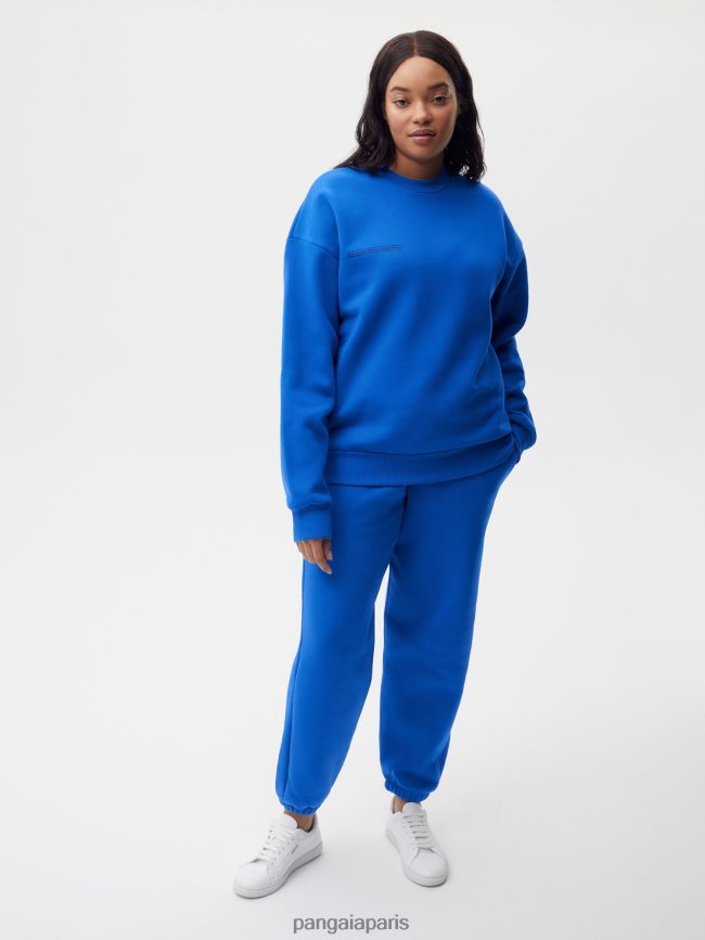 bleu cobalt Pangaia vêtements femmes DH84F0115 sweat-shirt signature