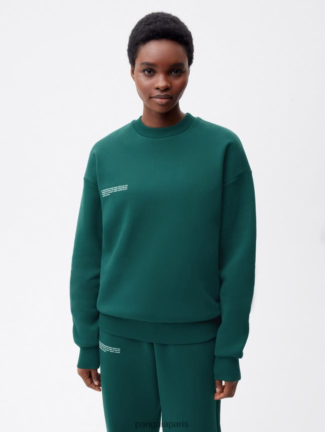 feuillage vert Pangaia vêtements femmes DH84F0111 sweat-shirt signature