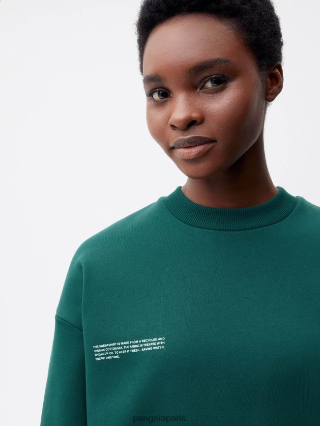 feuillage vert Pangaia vêtements femmes DH84F0111 sweat-shirt signature