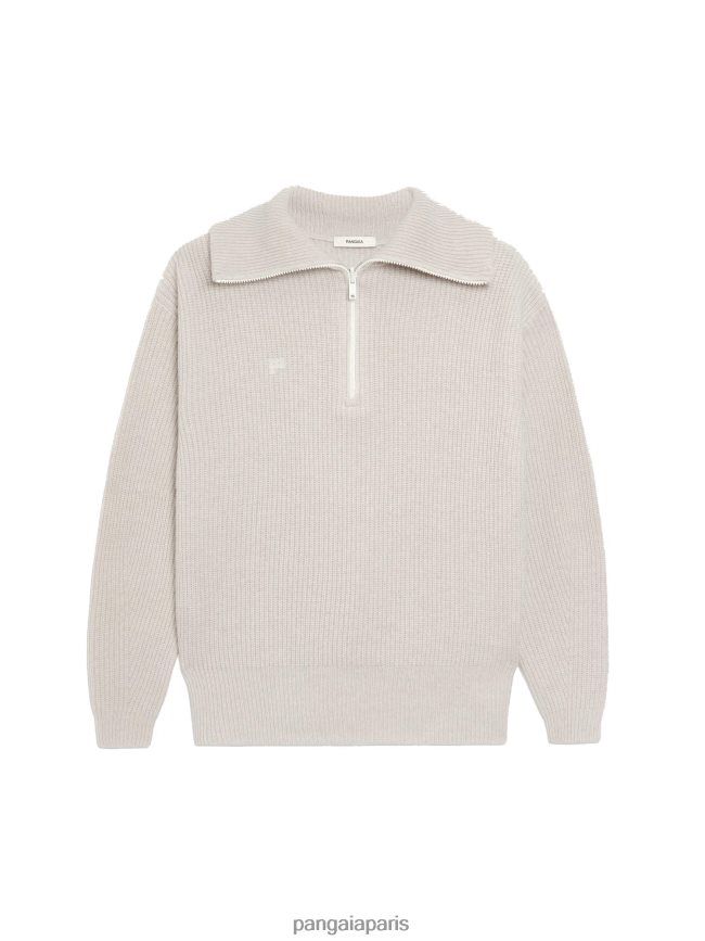 gruau Pangaia vêtements femmes DH84F0102 pull demi-zip en cachemire recyclé