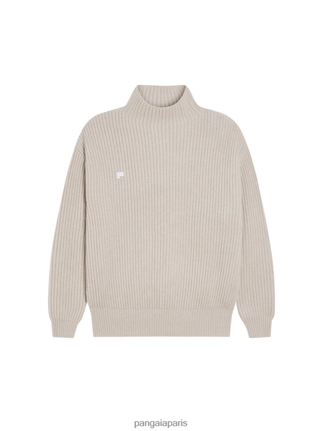 gruau Pangaia vêtements femmes DH84F085 entonnoir en cachemire recyclé - pull à col