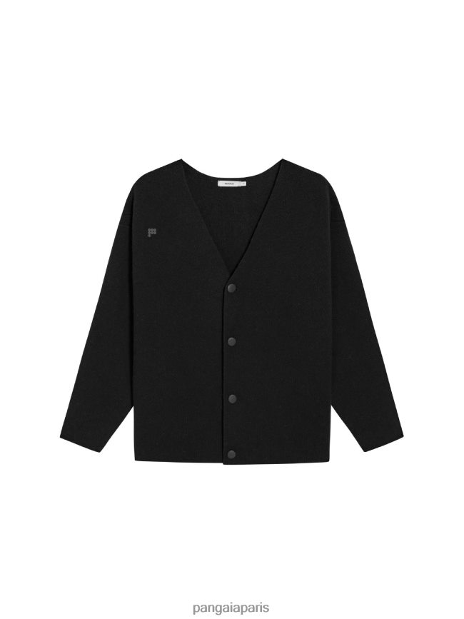 noir Pangaia vêtements femmes DH84F084 cardigan en cachemire recyclé
