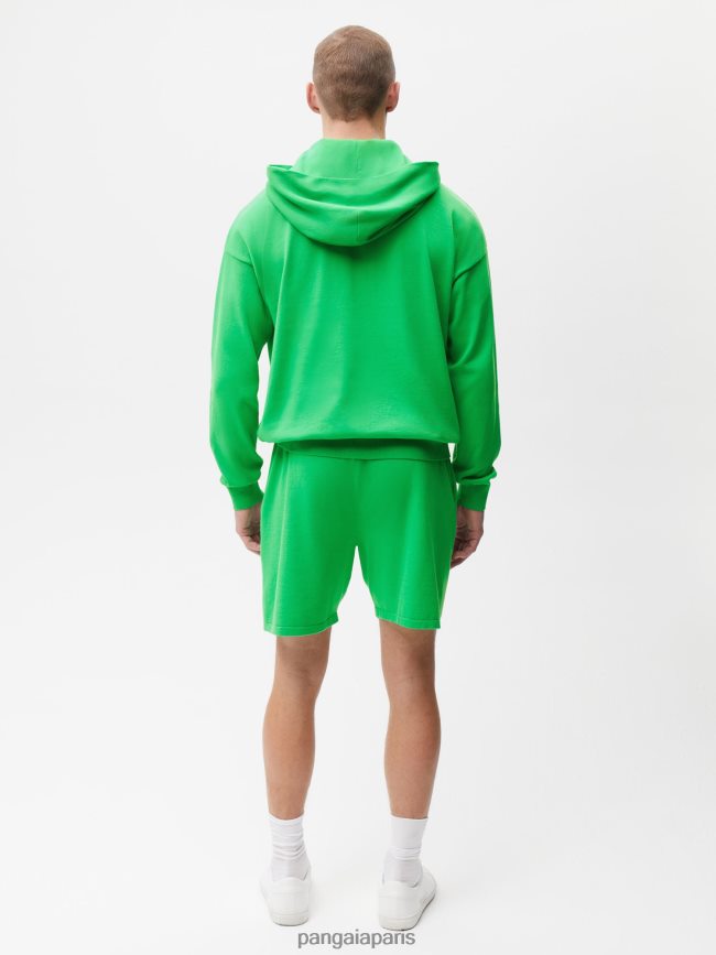 Vert Jade Pangaia vêtements femmes DH84F0272 short en maille de coton bio